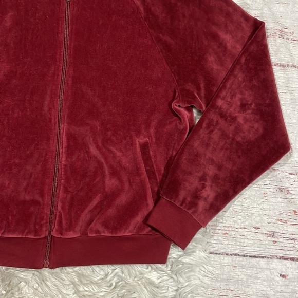 Aritzia TNA Red Velour Zip Front Track Jacket - Picture 10 of 11